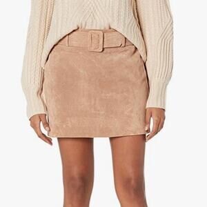 Blank NYC Tan Suede Leather Skirt Size 27 EUC